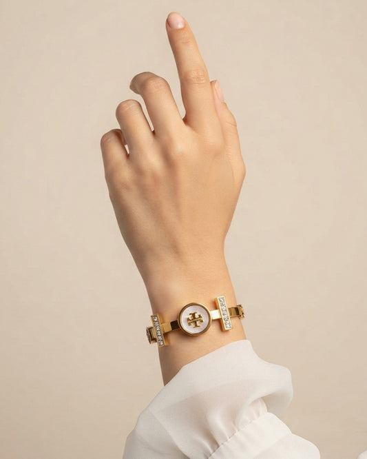 Emblem Crystal Bangle