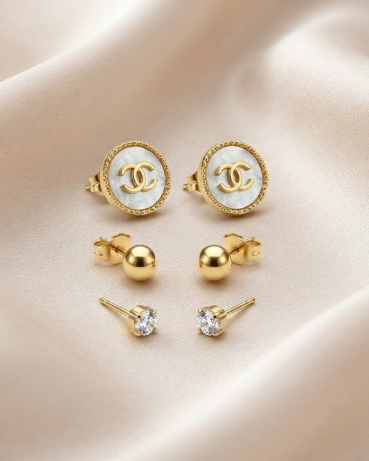 Royal Logo Earring Set