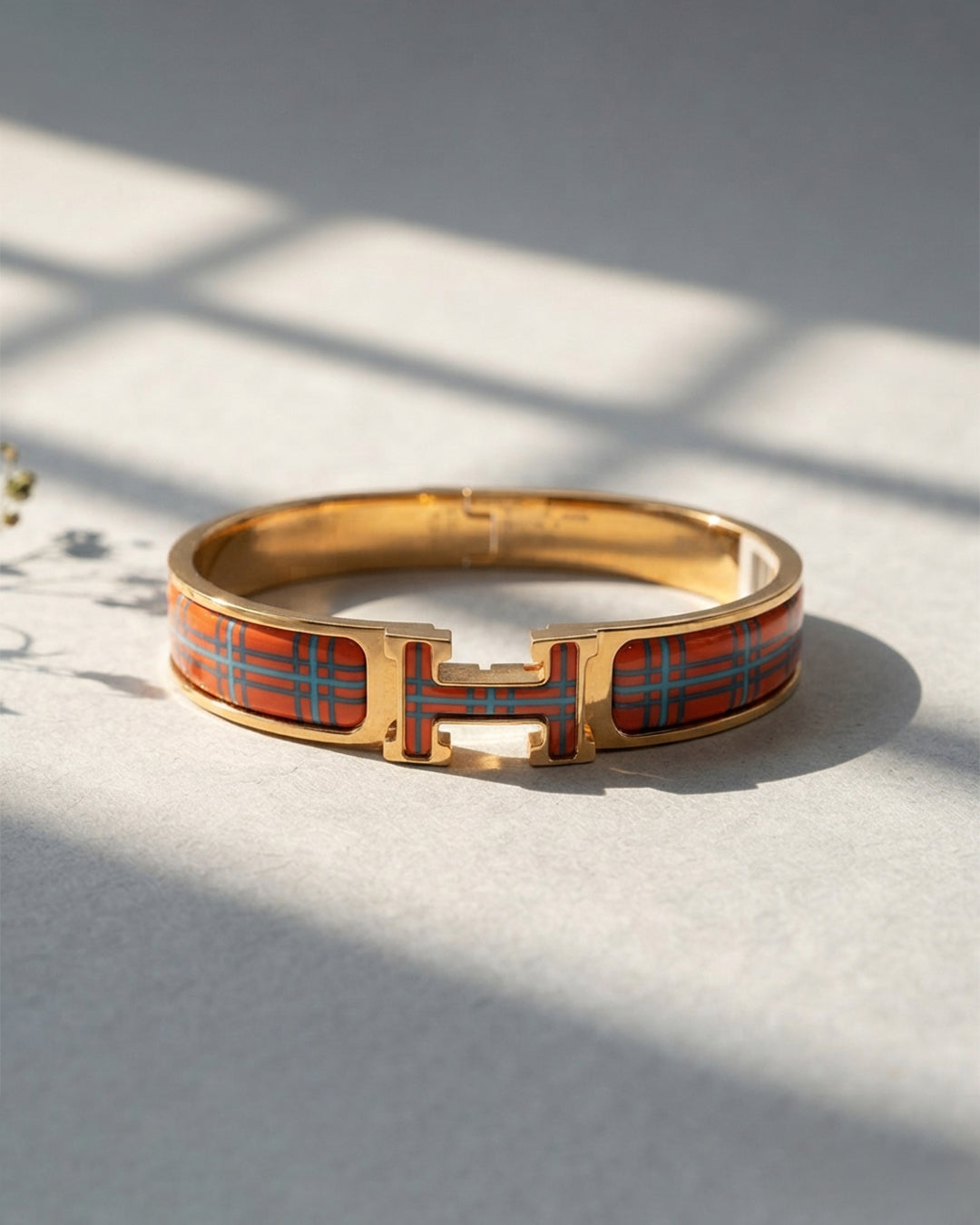 Plaid H-Bangle