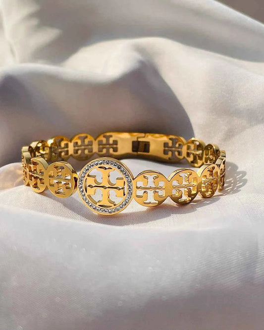 Crystal Medallion Bangle