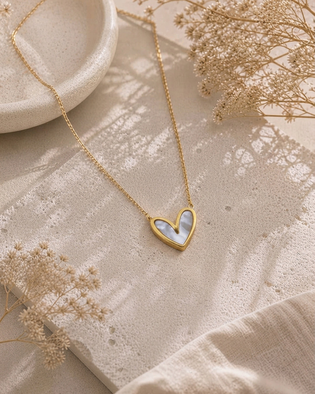 Sweet Heart Pearl Necklace