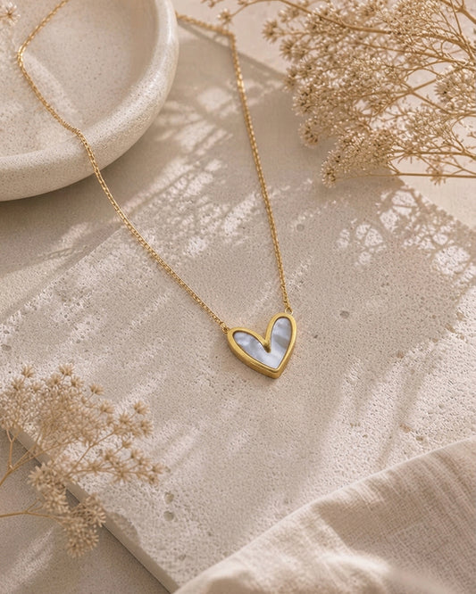 Sweet Heart Pearl Necklace