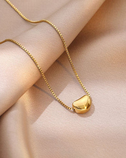 Golden Bean Chain Necklace