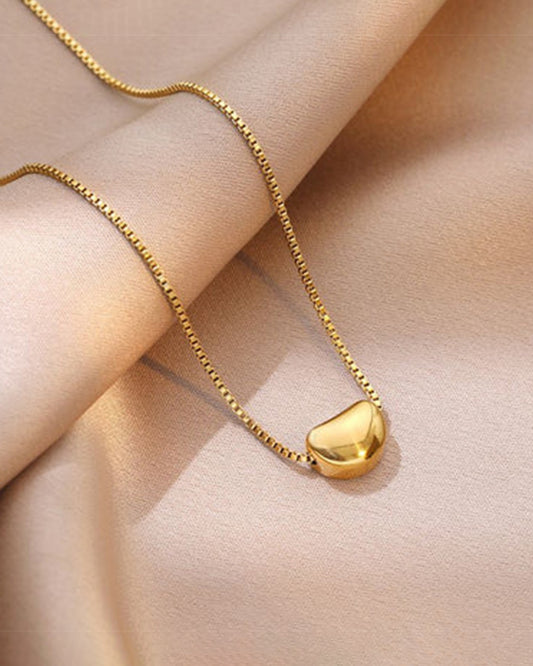 Golden Bean Chain Necklace