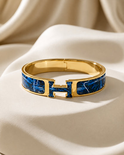 Azure Enamel H-Bangle